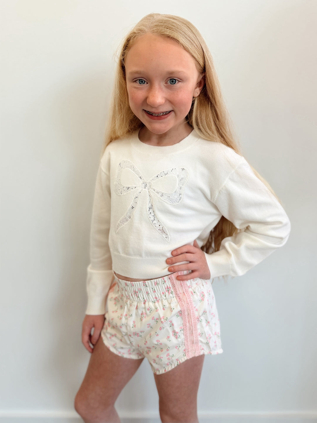 Floral Lace Sporty Shorts