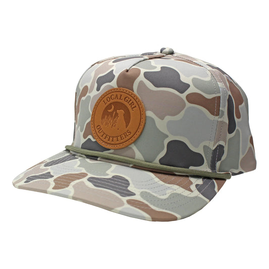 Local Girl Leather Patch Rope Hat