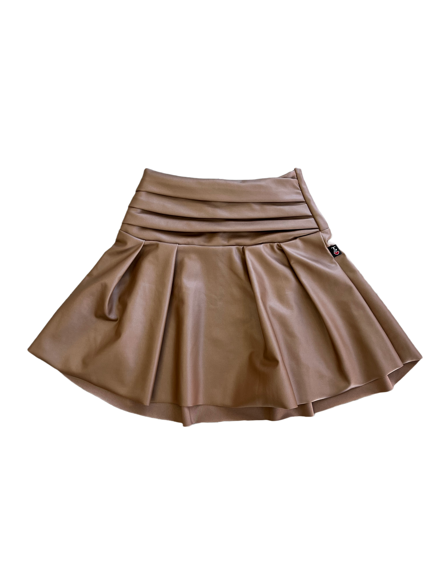 Pleather Layered Waist Skirt