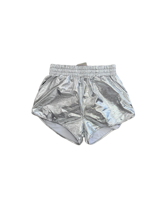 Silver Metallic Shorts