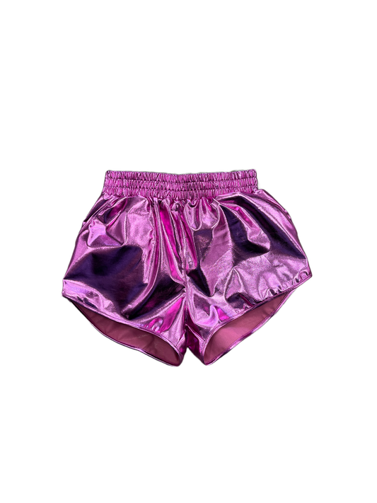 Pink Metallic Shorts