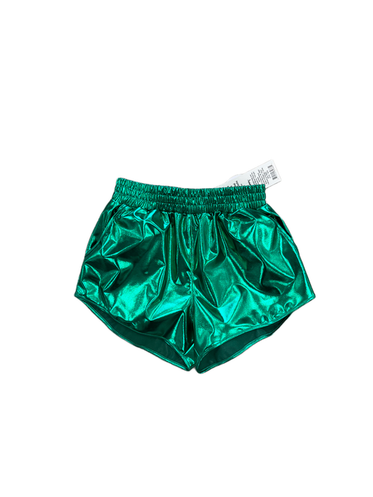 Green Metallic Shorts