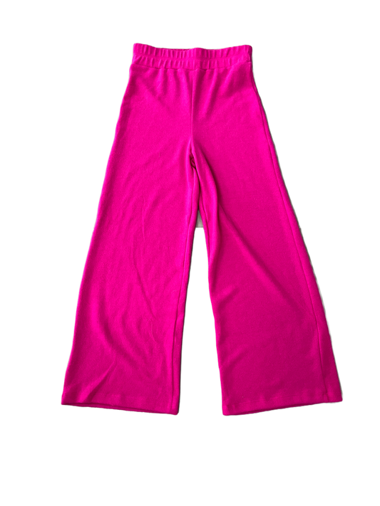 Soft Hacci Wide Leg Pant- Fuchsia