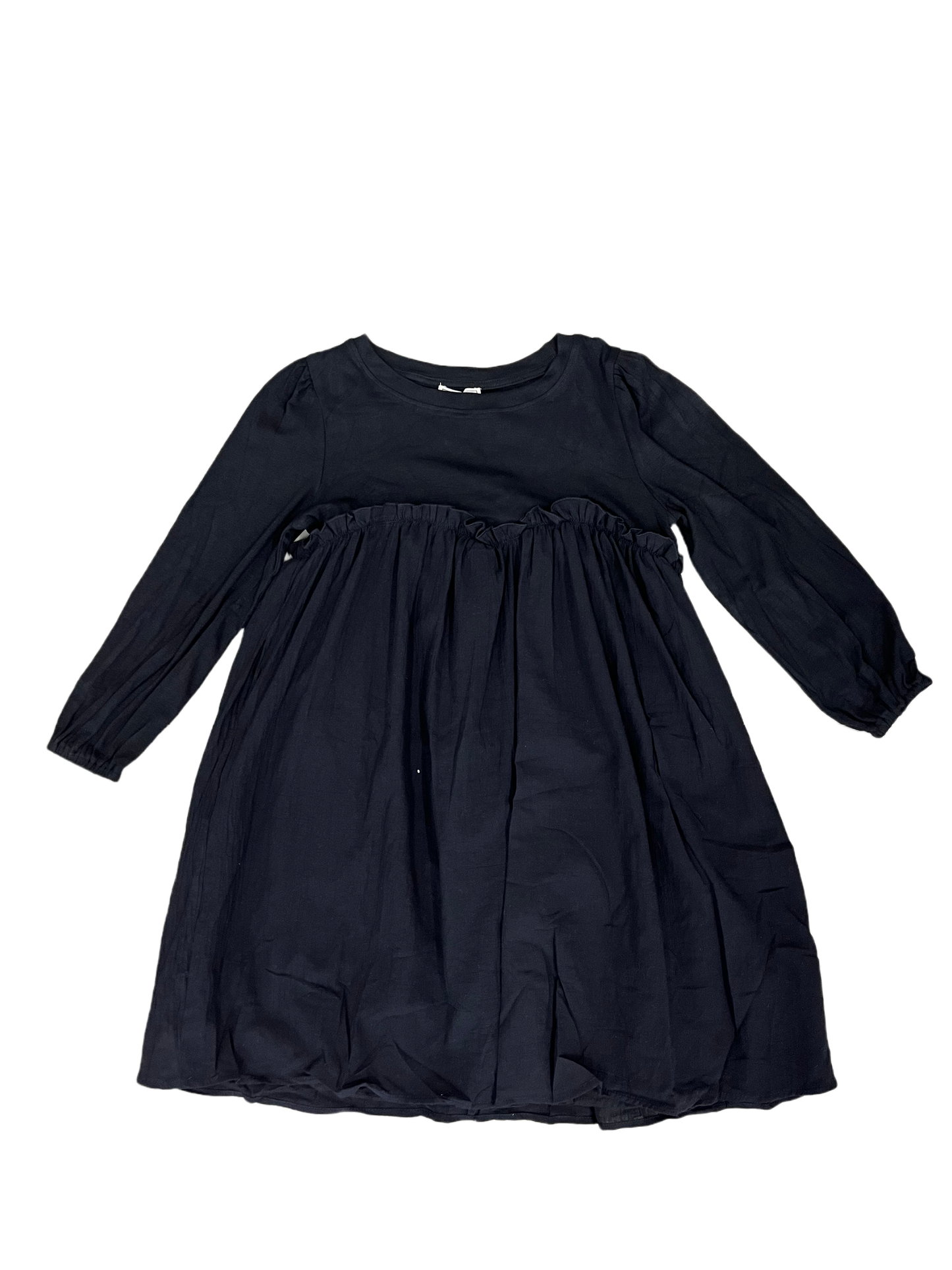 LS Black Ruffle Dress