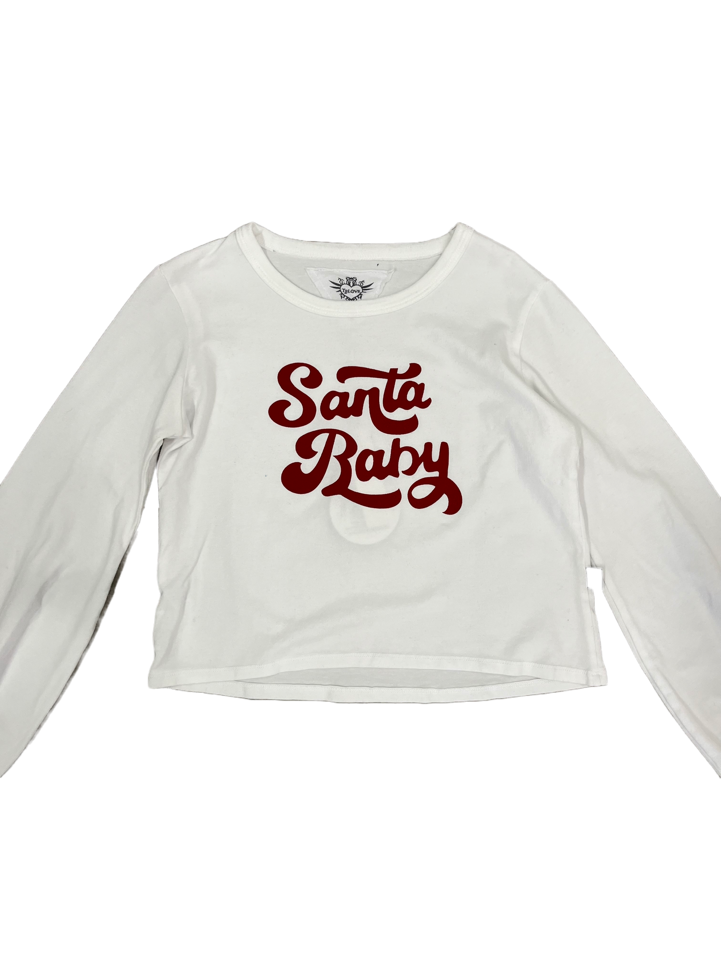 LS Santa Baby Shirt- White sale