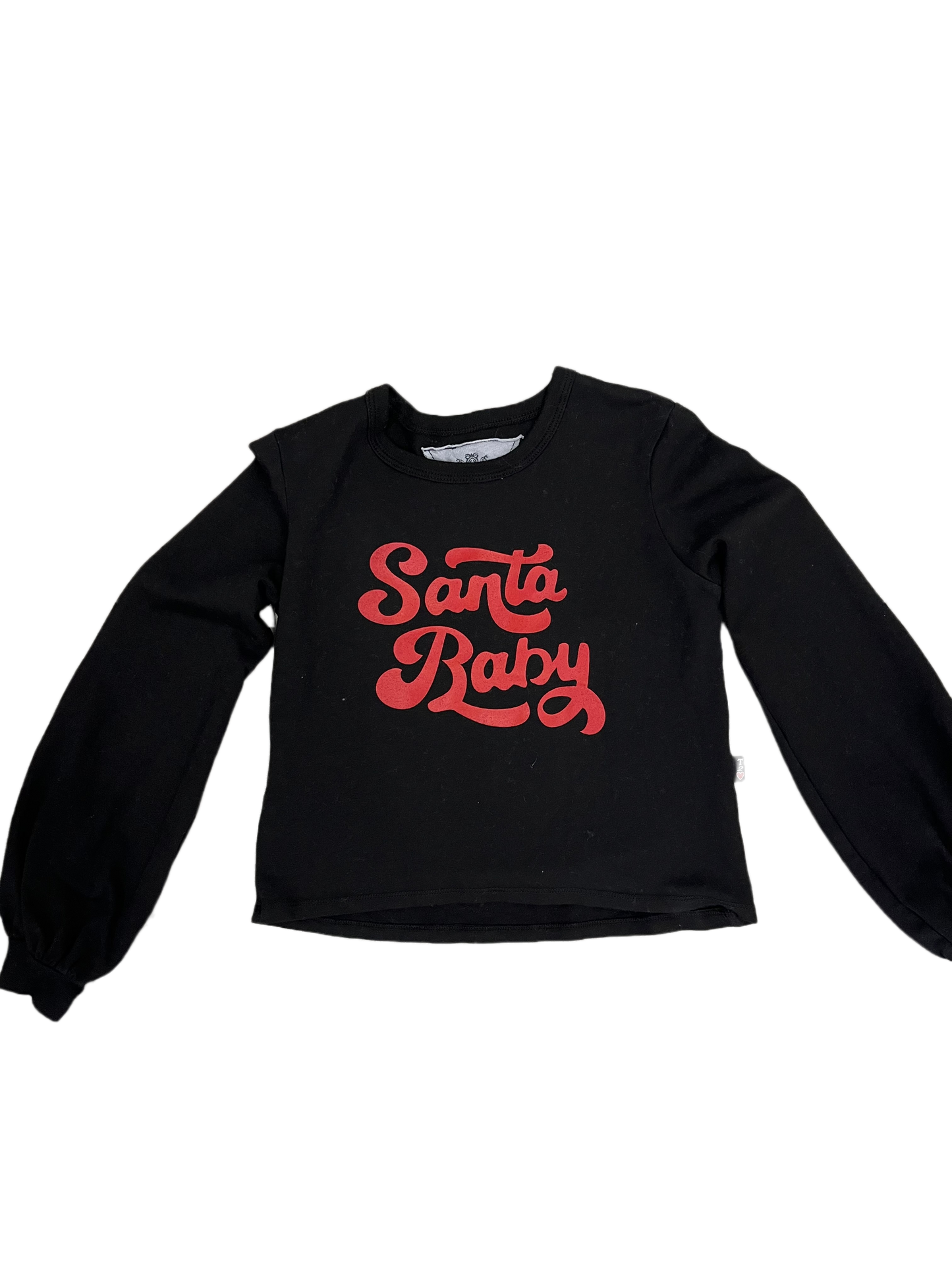 LS Santa Baby Shirt- Black