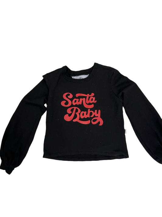 LS Santa Baby Shirt- Black