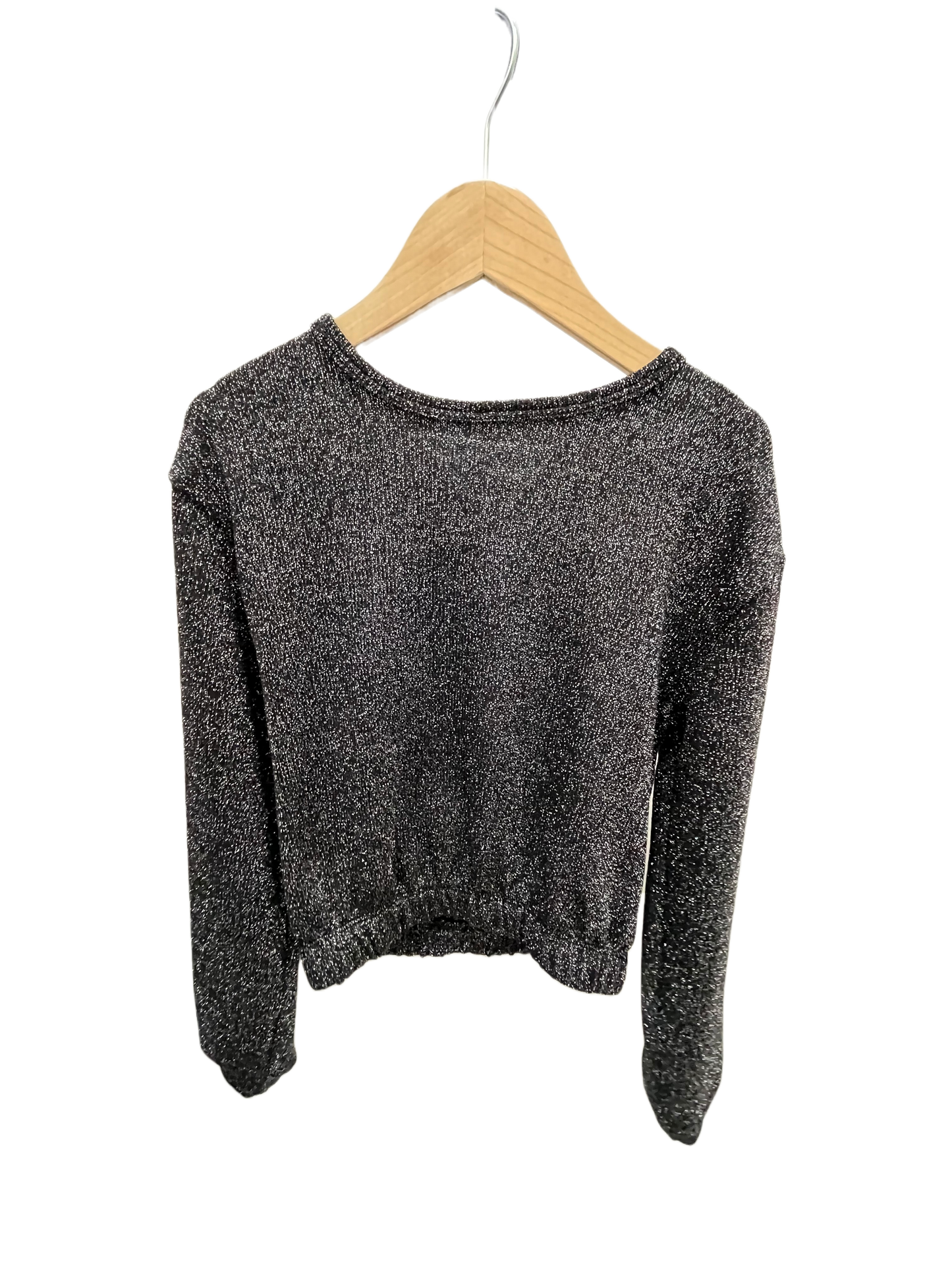 LS Black Sparkle Crew Top