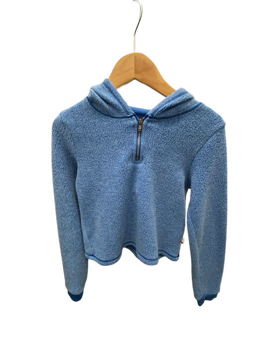 Fuzzy Pullover Hoodie- Cobalt