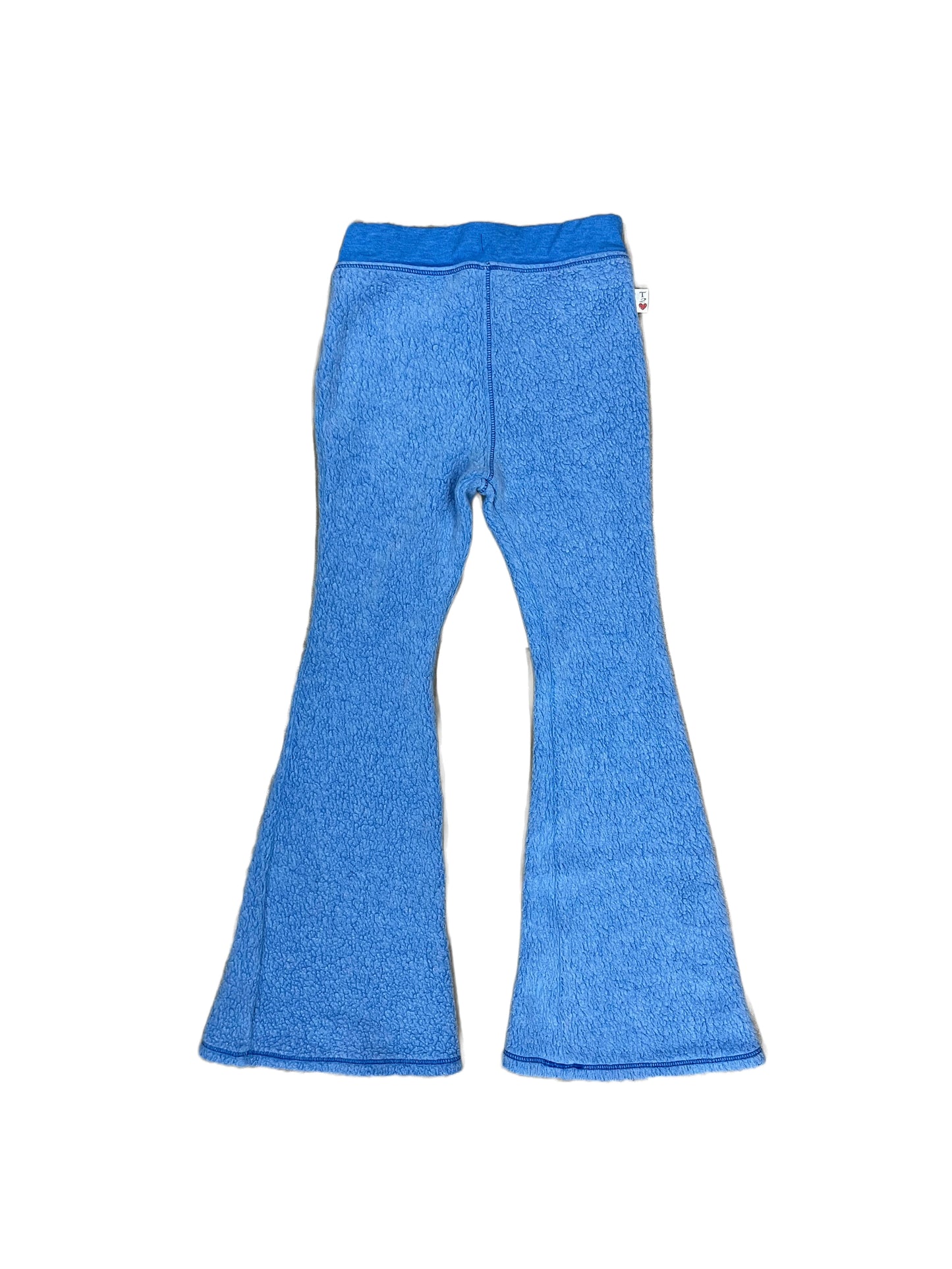 Fuzzy Flare Pants- Cobalt