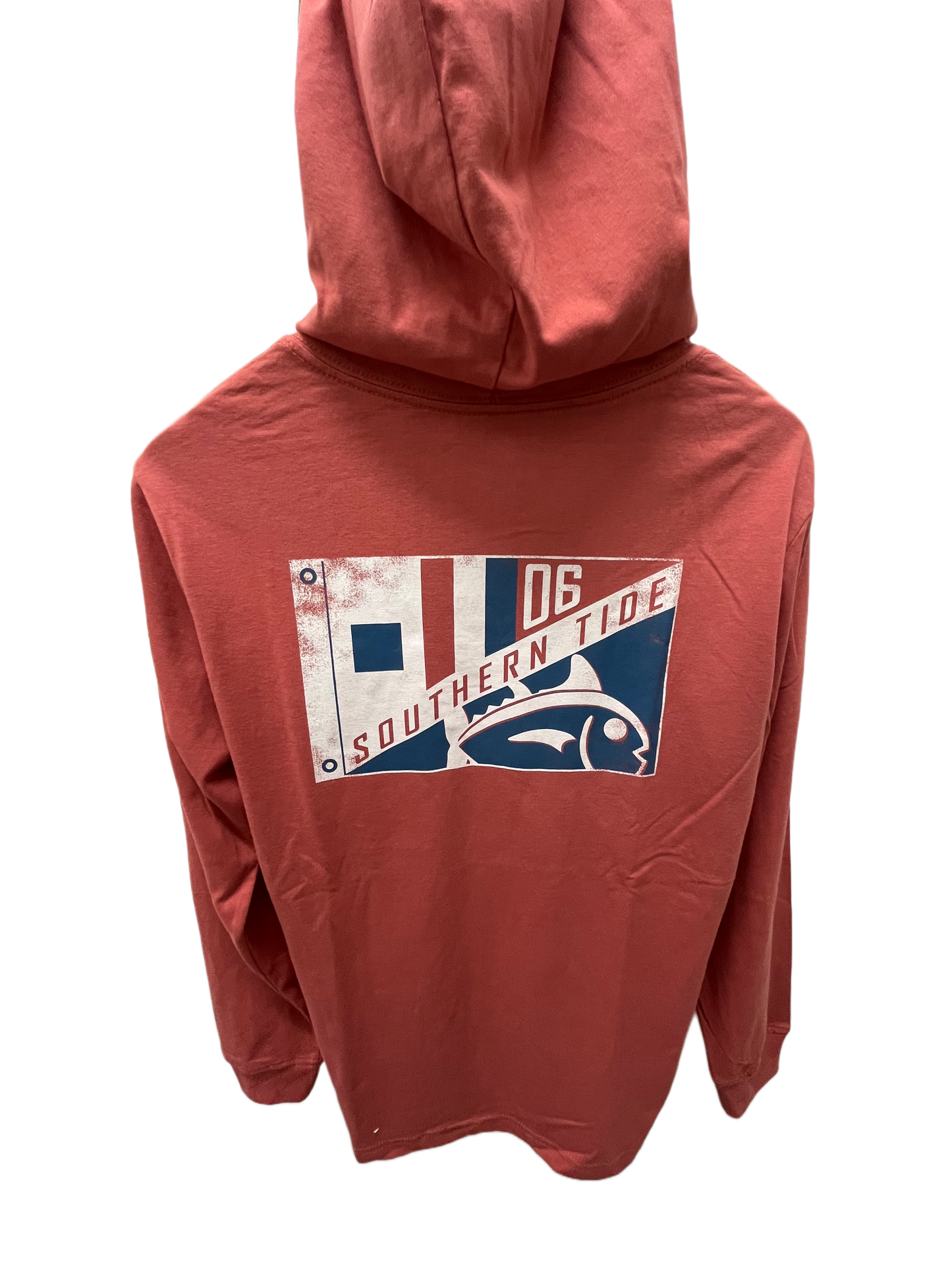 Dusty Coral Flag Hoodie Tee