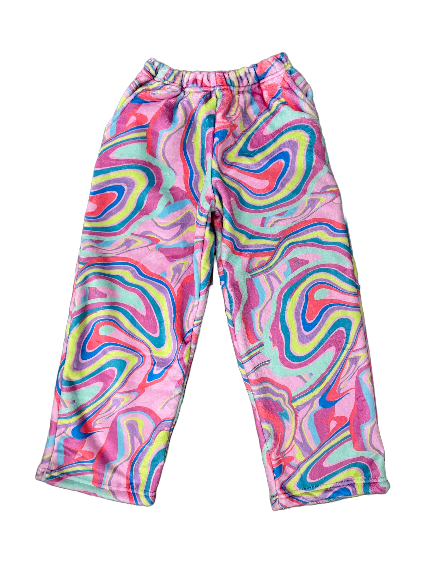 Color Swirl Plush Pants