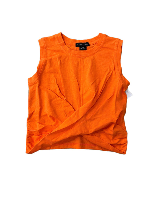 Orange Twist Front Top