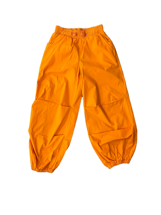 Orange Ankle Parachute Pants