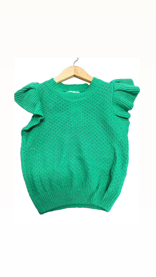 Tween Wear Happy Ruffle Sleeve Sweater