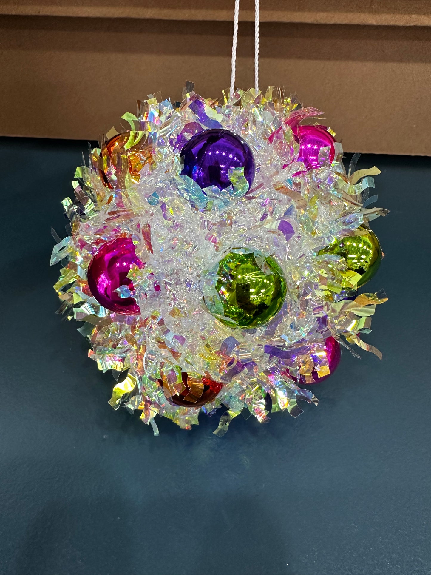 lridescent Metallic Tinsel Multi Color Ball