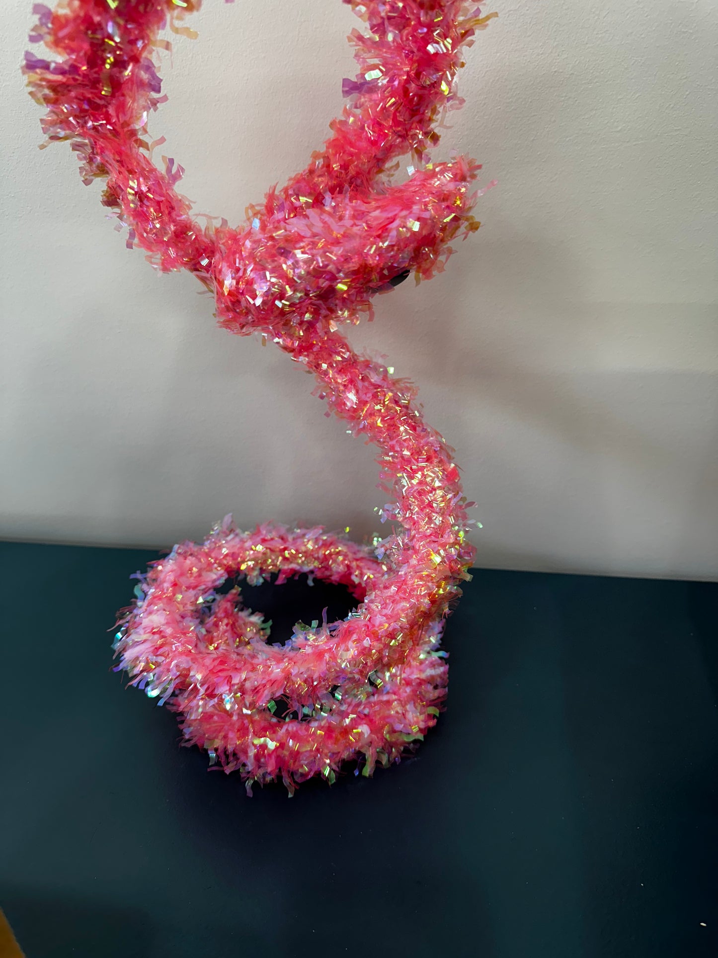 Iridescent Tinsel Garland 6'- Pink