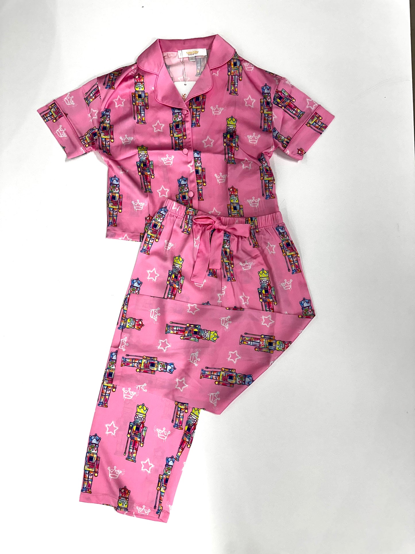 Pink Silky Nutcracker Short Sleeve/Pants