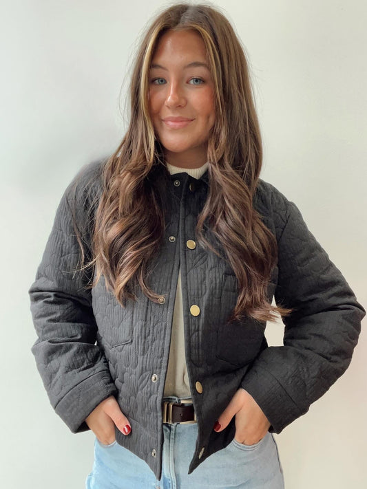 Cropped Ribbed Petal Jacket