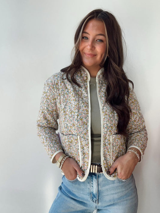 Quilted Floral Jacket