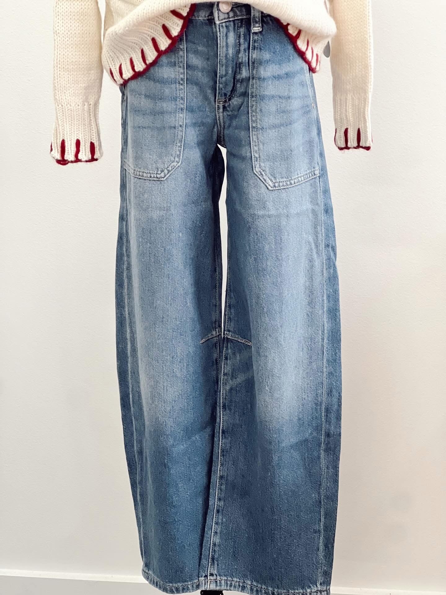 Lilia Barrel Pull-On Jean