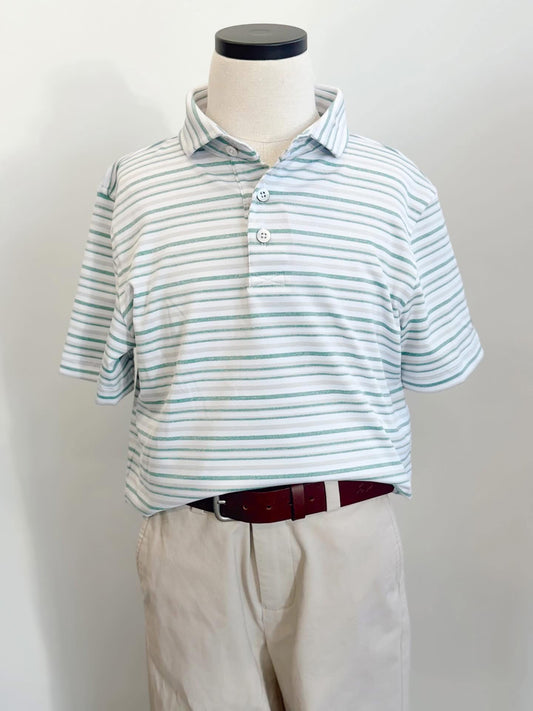 Youth Valley Stripe Performance Polo