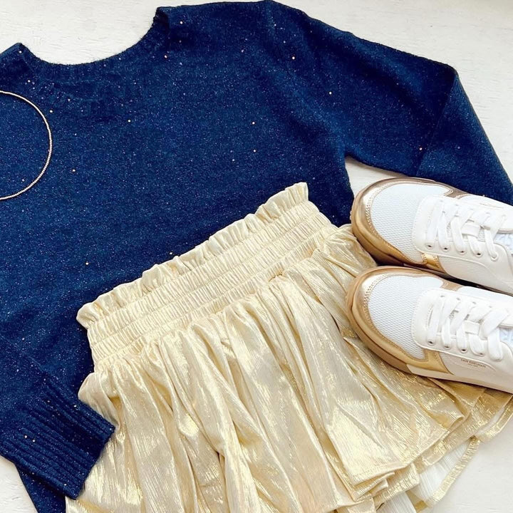 Plisse Shine Skort