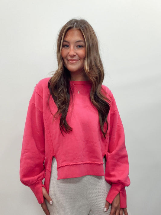 Cotton Fleece Boxy Hi-Lo