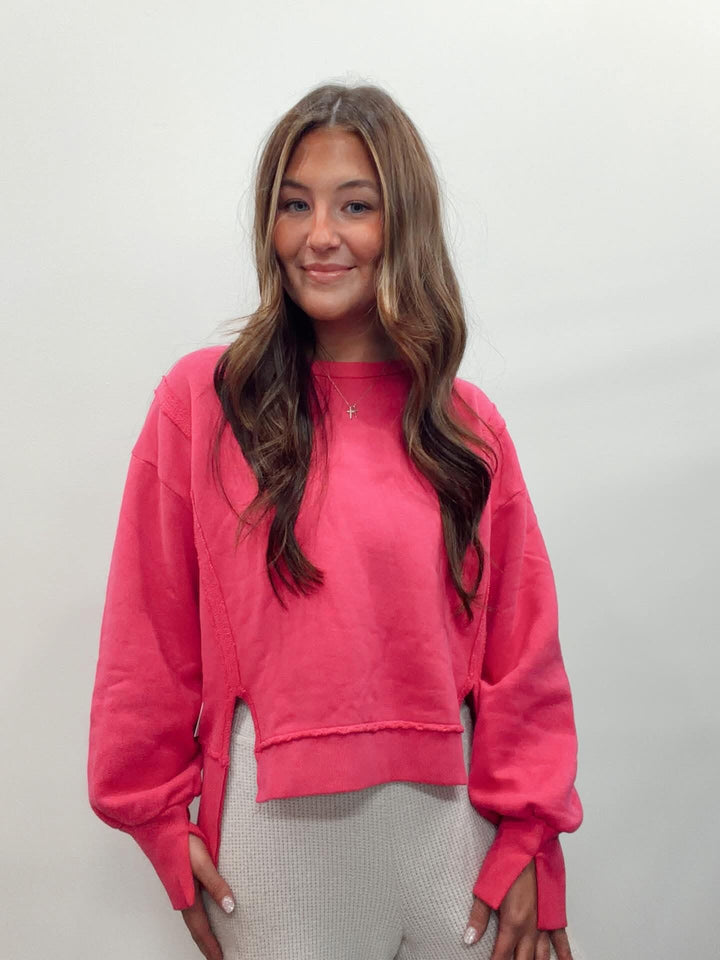 Cotton Fleece Boxy Hi-Lo