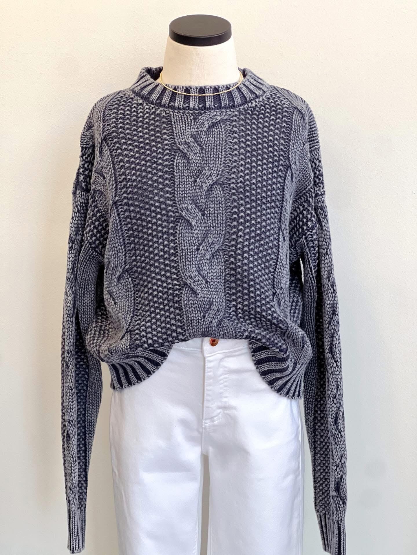 Cable Knit Crop Sweater