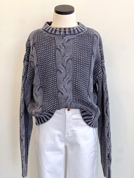 Cable Knit Crop Sweater