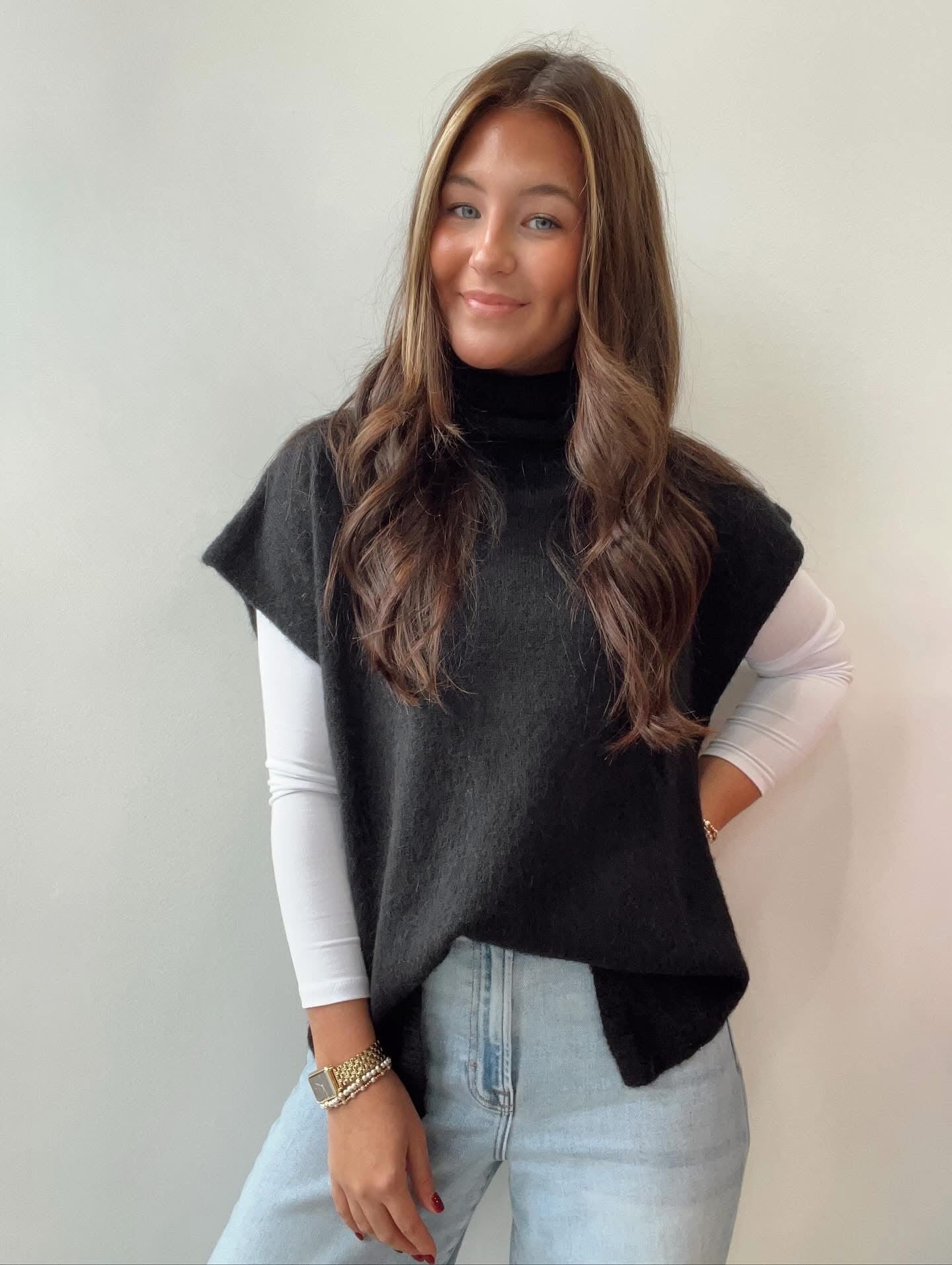 Oversized Knitted Poncho