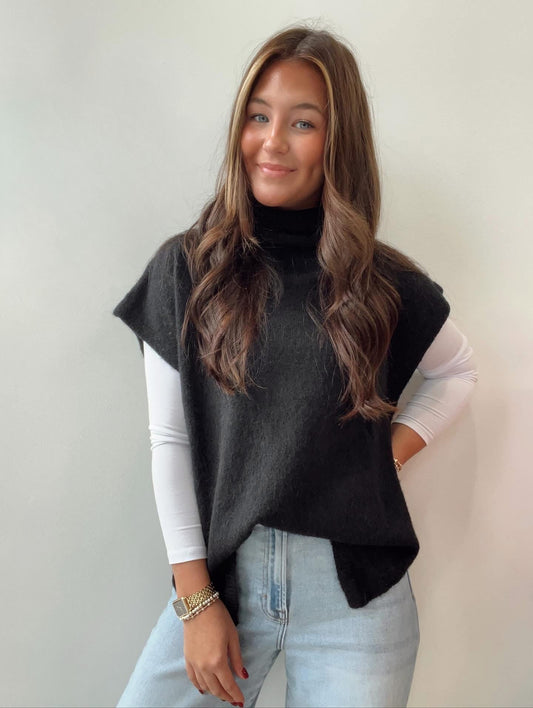 Oversized Knitted Poncho