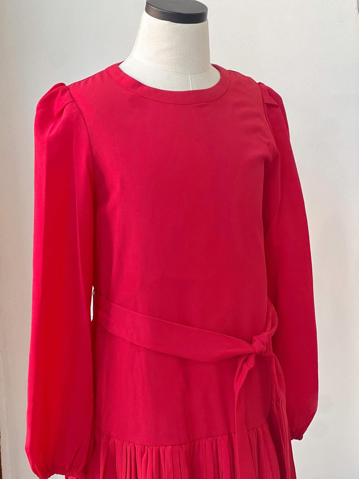 Pleated Tie Dress