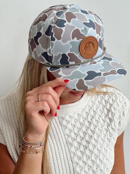 Local Girl Leather Patch Rope Hat