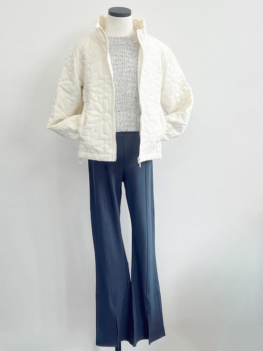 Turned Waistband Flare Leggings