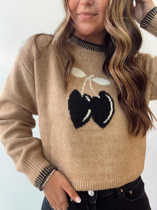 Cherry Charm Knit Sweater