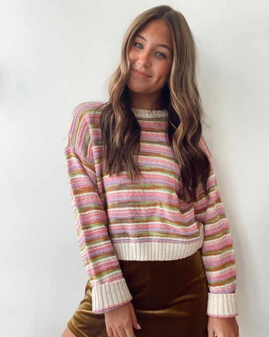 Natural Brown Combo Sweater