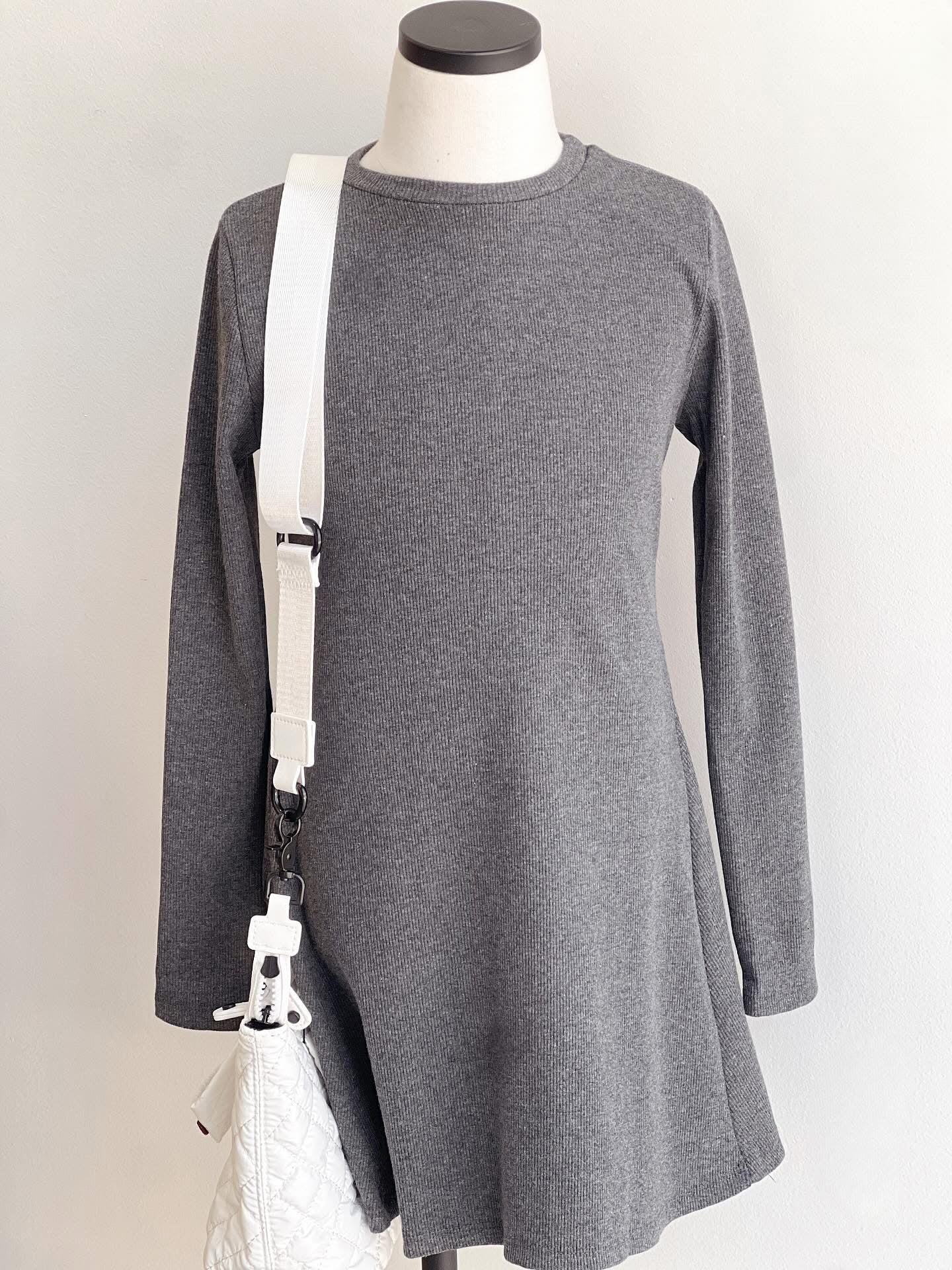 Cotton Rib Flare Mini Dress