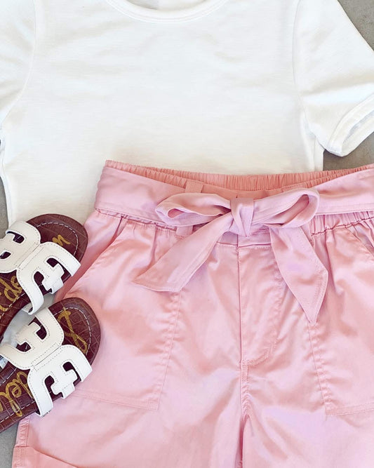 Cargo Cuff Shorts W/Belt