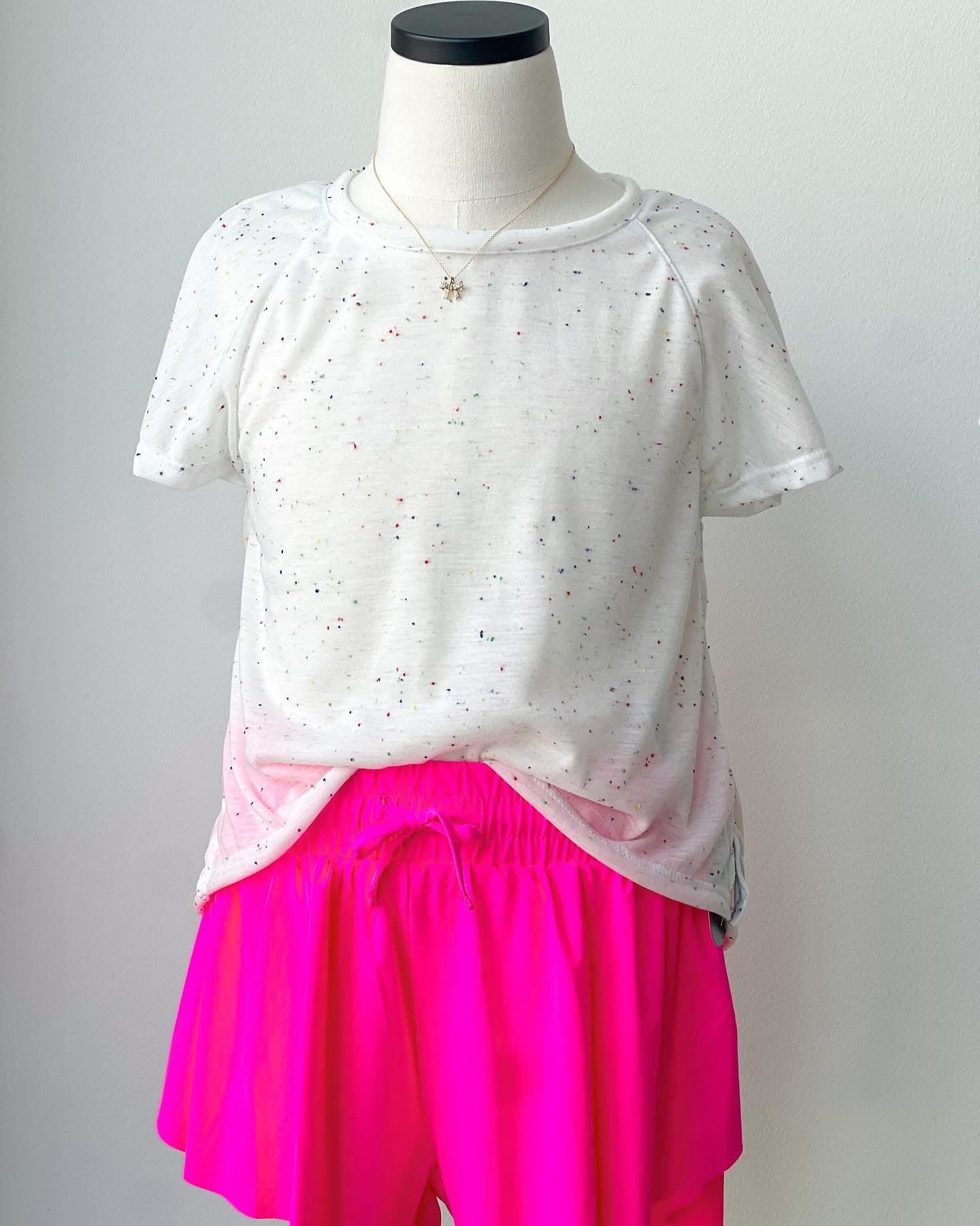 Rainbow Speckled Tee