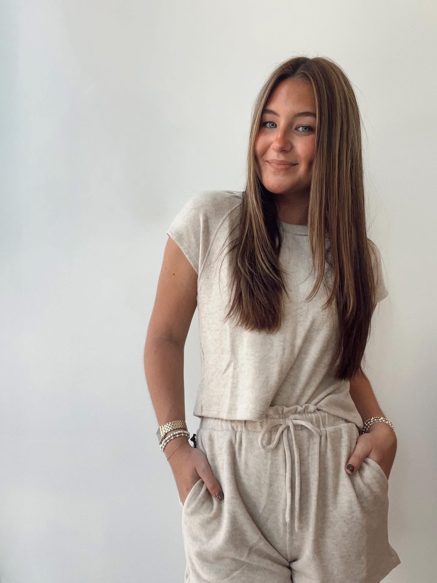 Hacci Jersey High Waist Drawstring Short