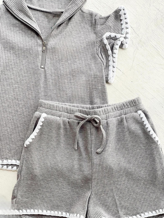 Ribbed Knit Boxer Shorts