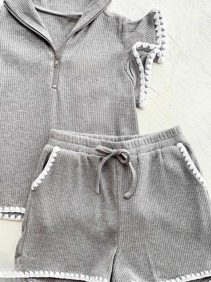 Ribbed Knit Boxer Shorts