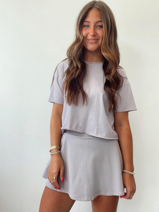 Cotton Jersey Raw Edge Pocket Tee