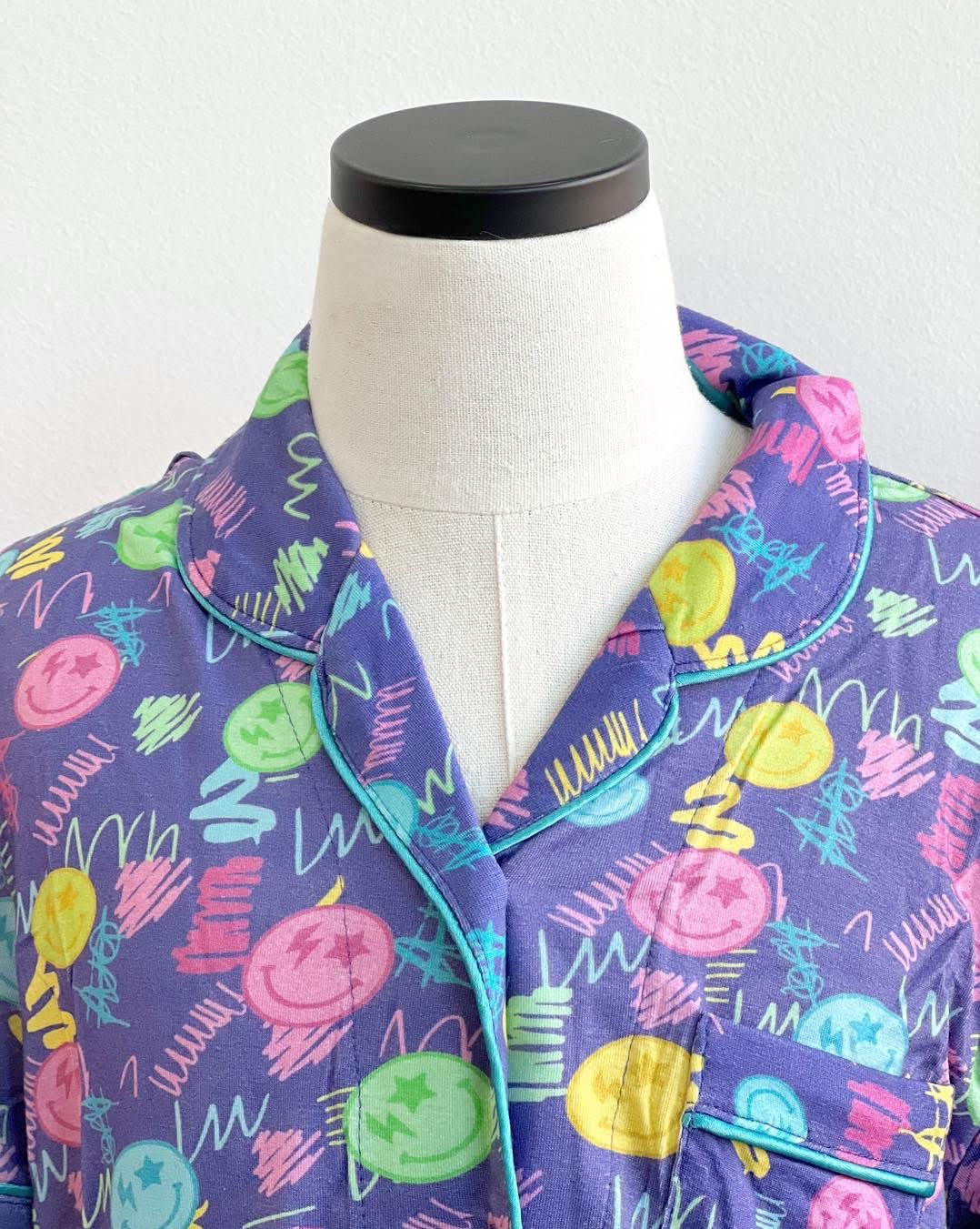 Girls Smiley Face Pajama Set