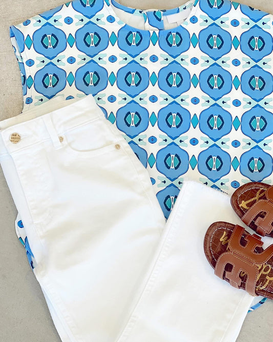 High Rise Crop Flare Jeans