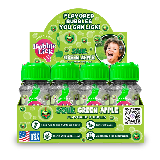 Sour Green Apple Flavored Bubbles