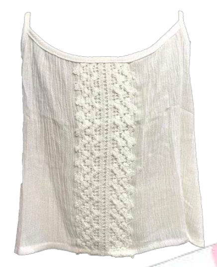 White Crochet Trim Shorts