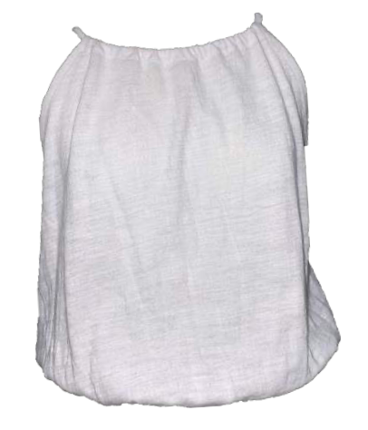 White Slub Elastic Bottom Tank